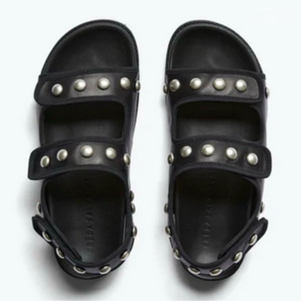 Freda Salvador Klara Black Studded Sandals